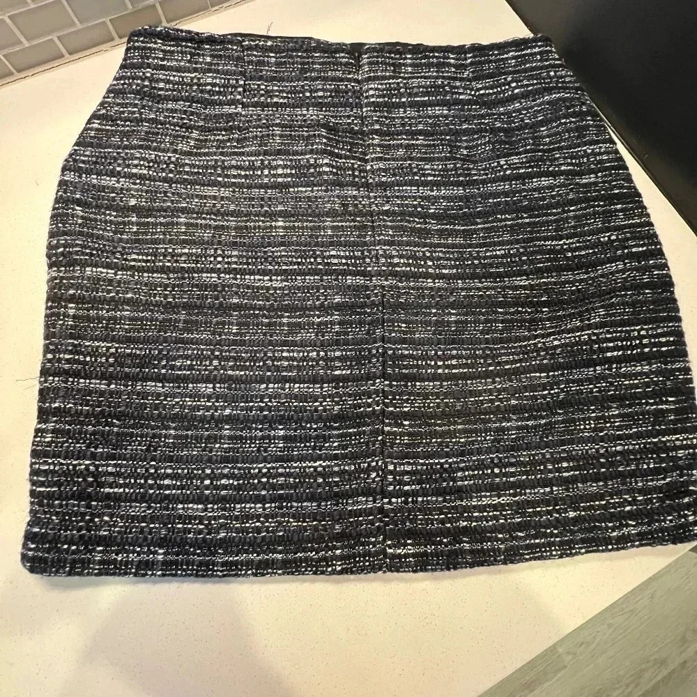 Banana Republic Navy Blue Tweed Skirt Size 10